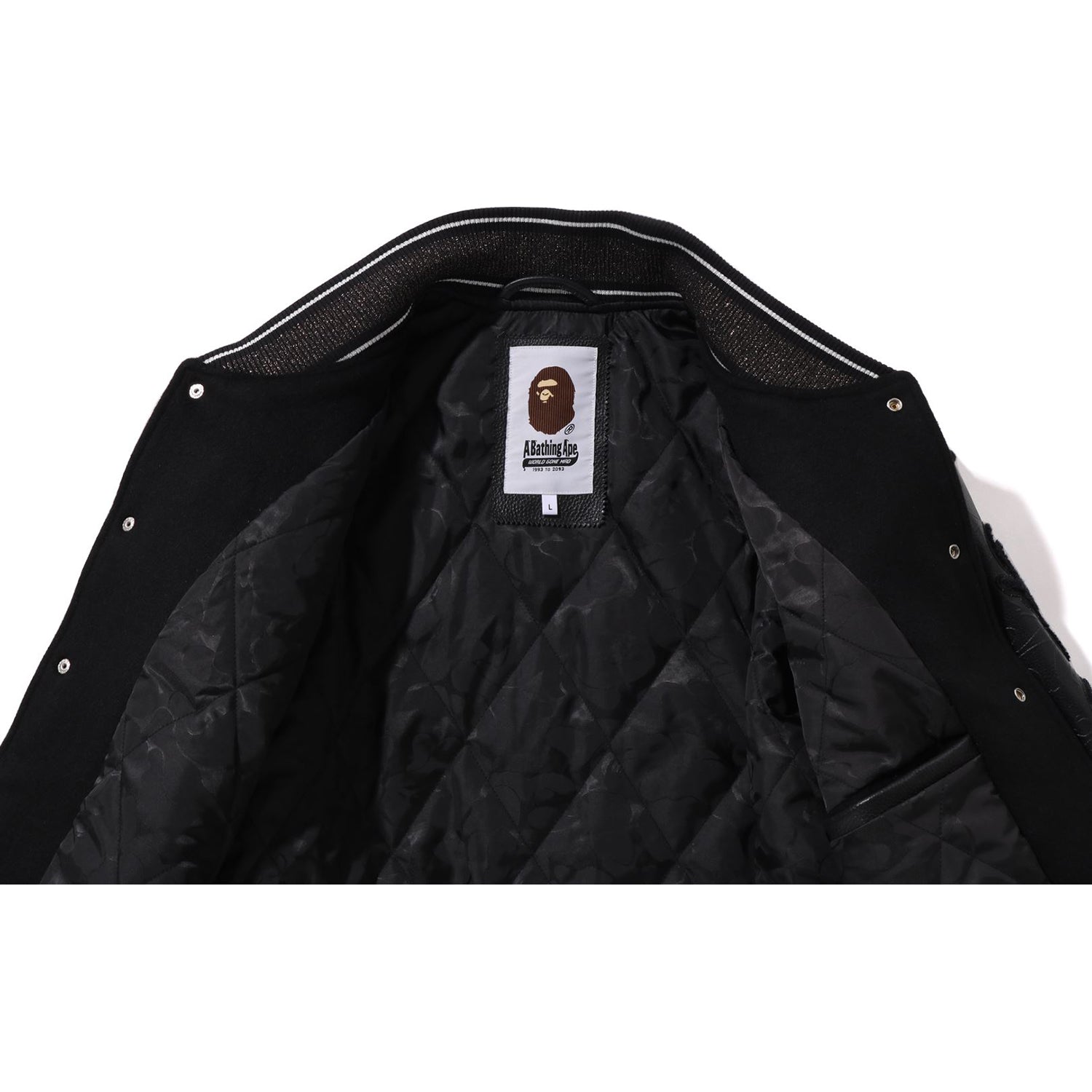 LINE CAMO MULTI LOGO WOOL VARSITY JACKET MENS - Image 11