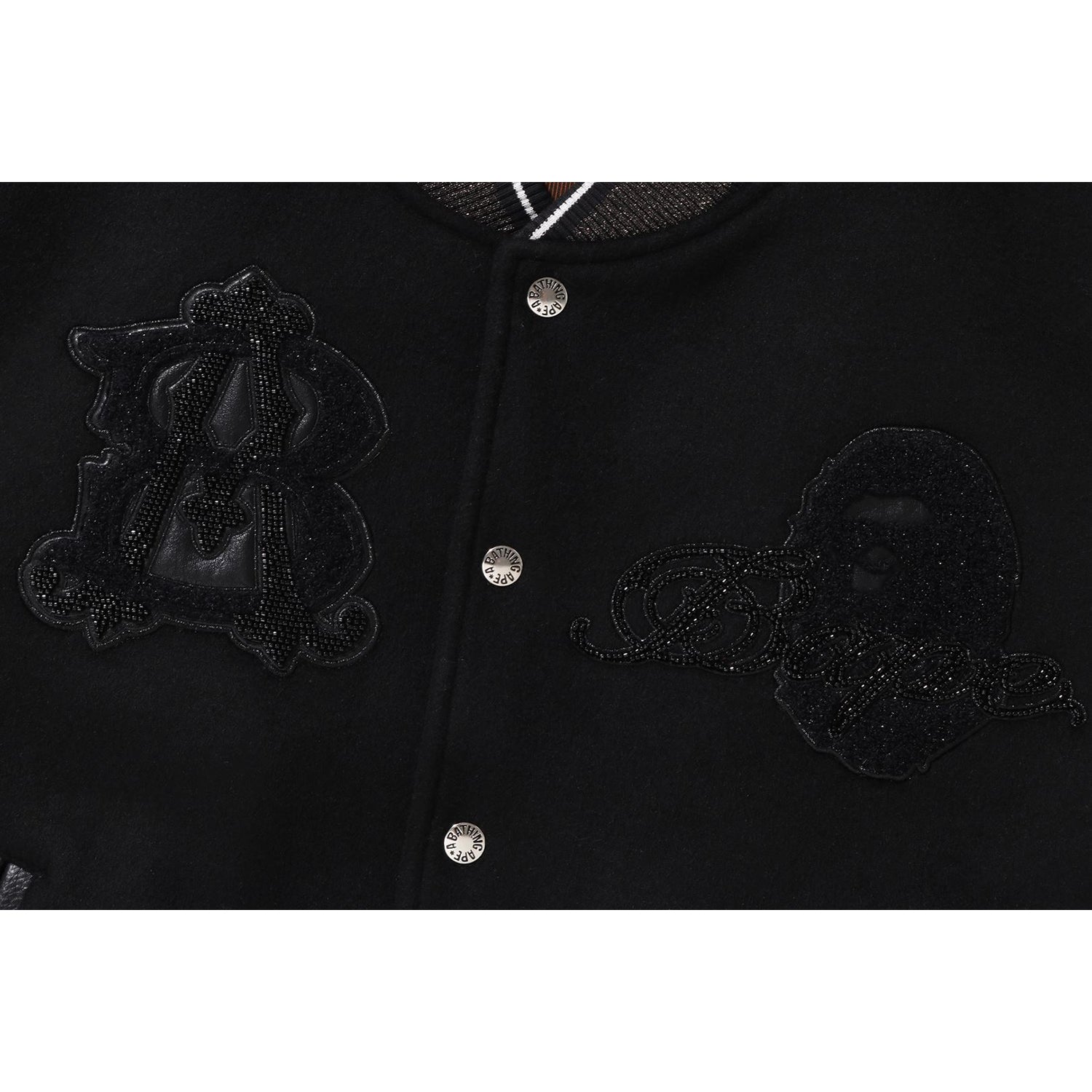 LINE CAMO MULTI LOGO WOOL VARSITY JACKET MENS - Image 12