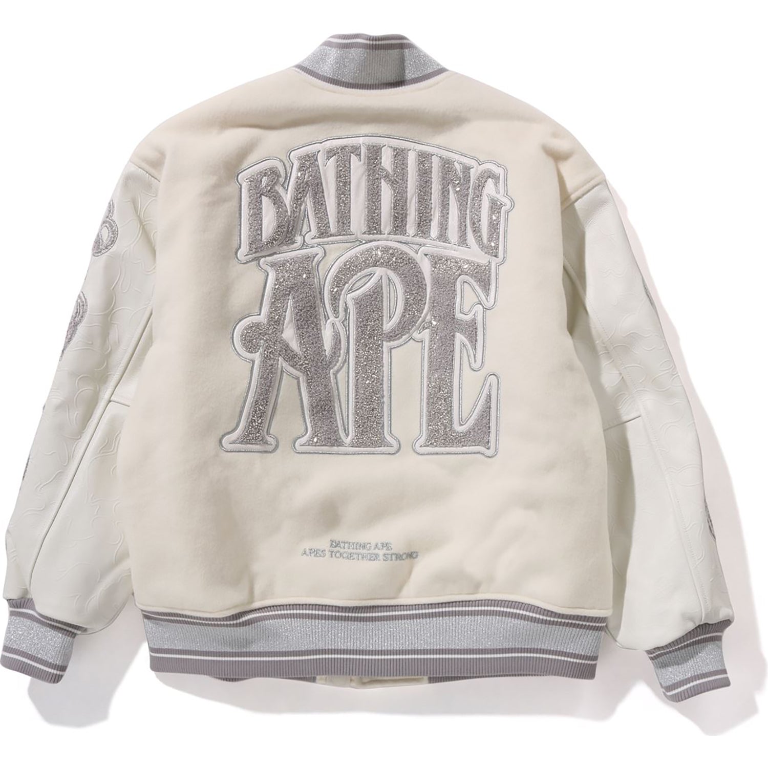 LINE CAMO MULTI LOGO WOOL VARSITY JACKET MENS - Image 2