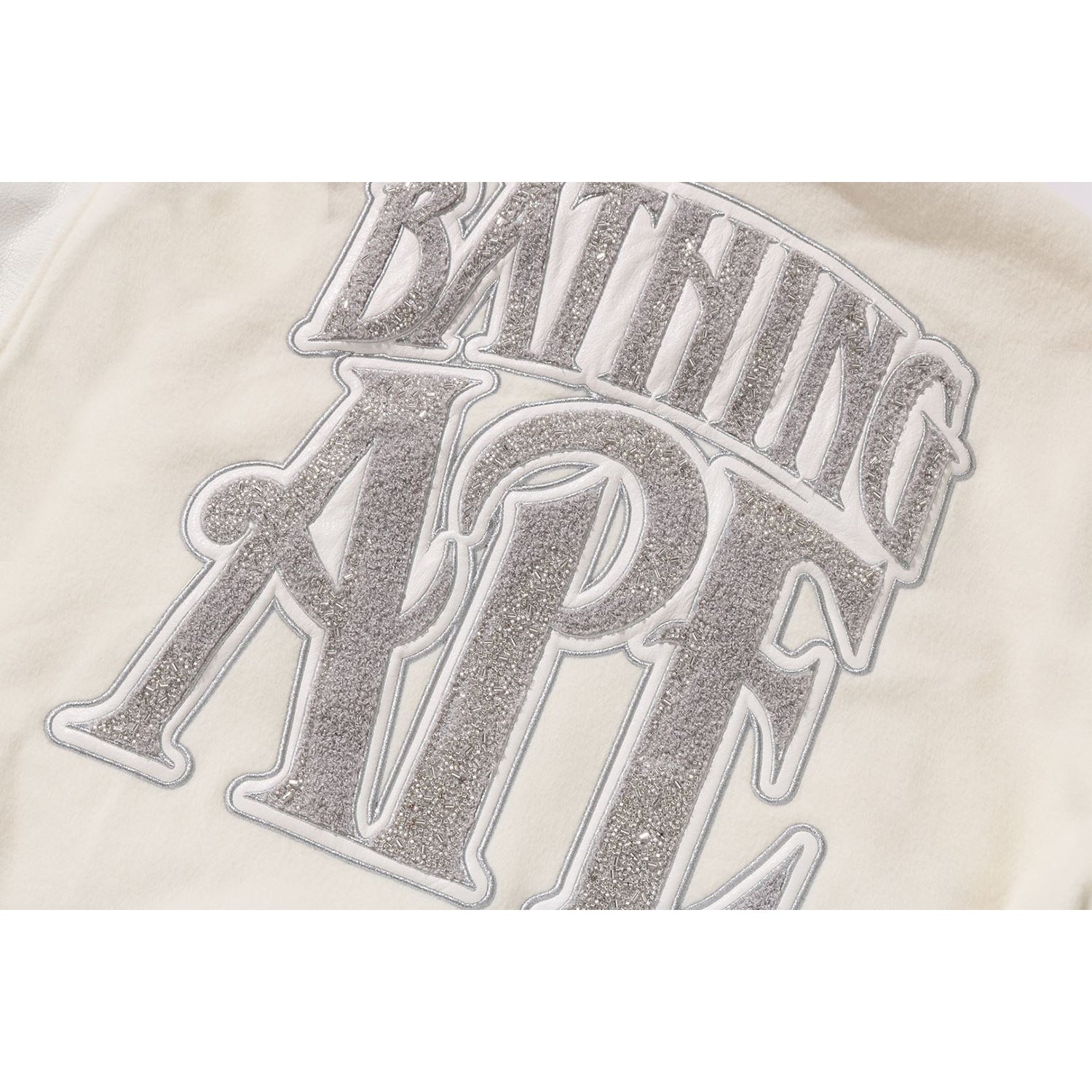 LINE CAMO MULTI LOGO WOOL VARSITY JACKET MENS - Image 5