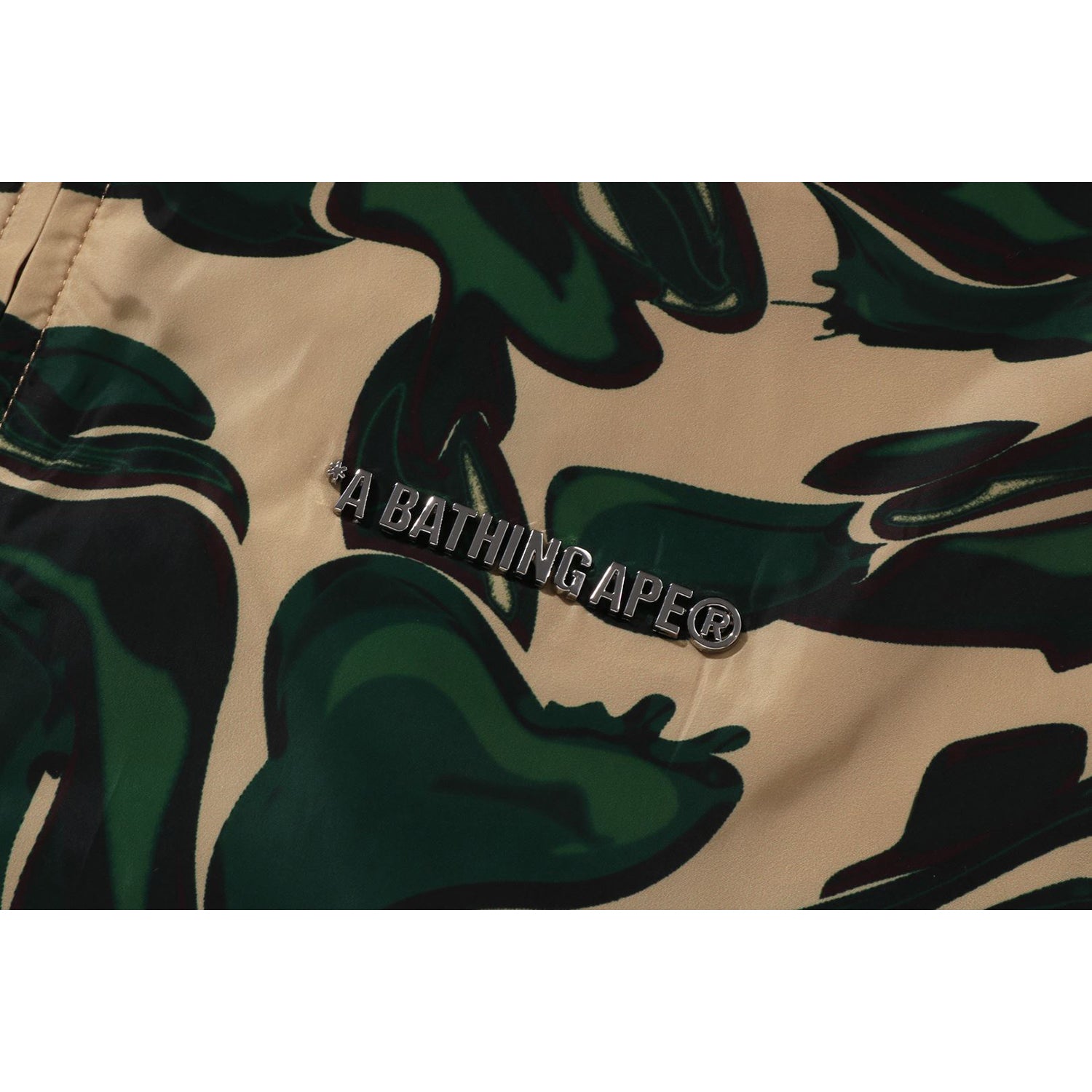 MARBLING CAMO BATHING APE LOGO NYLON HOODED JACKET MENS - Image 4