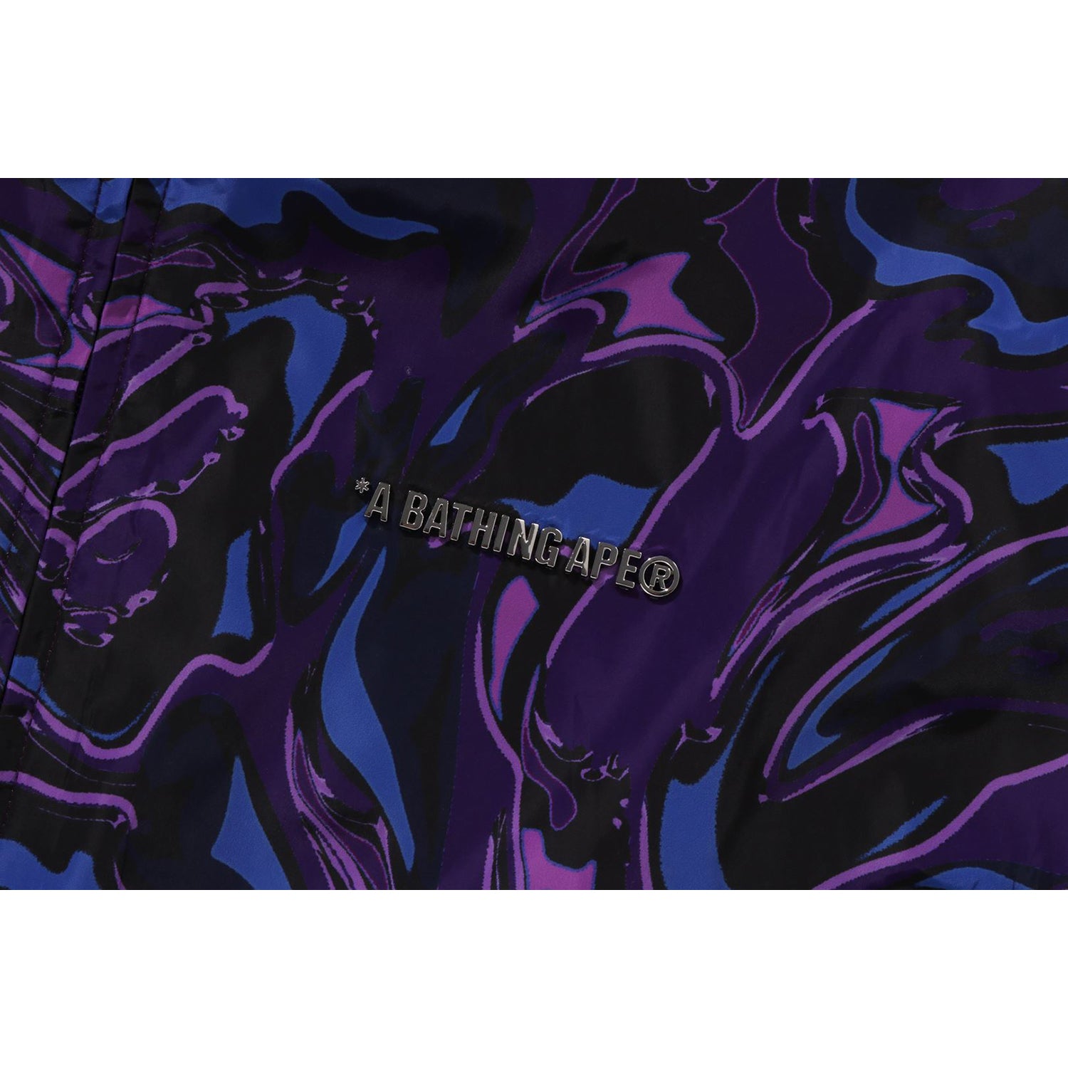 MARBLING CAMO BATHING APE LOGO NYLON HOODED JACKET MENS - Image 8