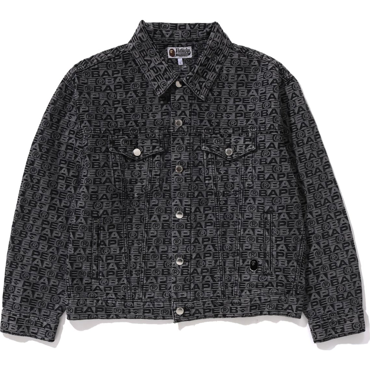 LUX SPORT PATTERN JACQUARD 13OZ DENIM TRUCKER JACKET MENS - Image 5