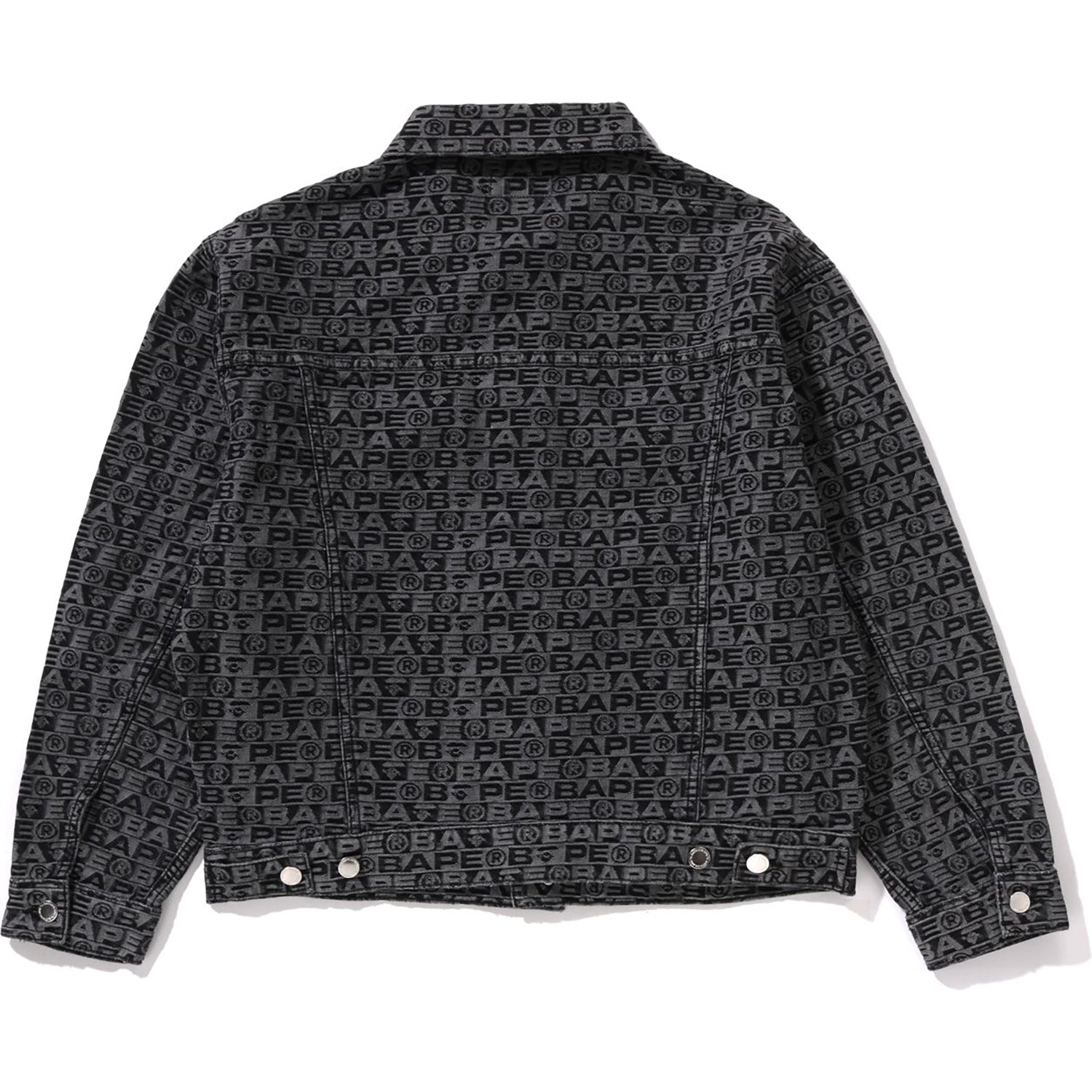 LUX SPORT PATTERN JACQUARD 13OZ DENIM TRUCKER JACKET MENS - Image 6
