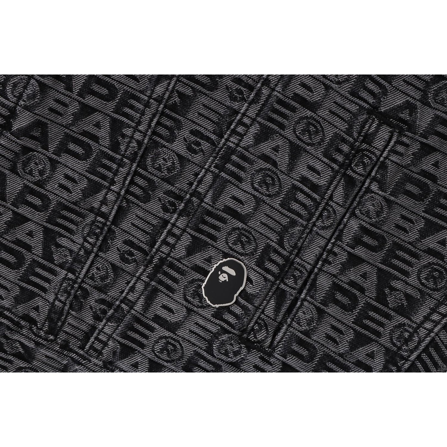 LUX SPORT PATTERN JACQUARD 13OZ DENIM TRUCKER JACKET MENS - Image 7