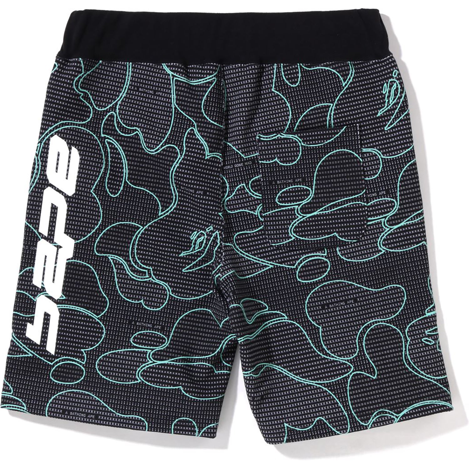 TEXT CODE CAMO SWEAT SHORTS MENS - Image 2