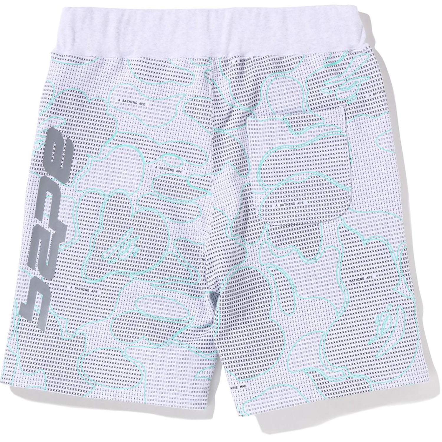 TEXT CODE CAMO SWEAT SHORTS MENS - Image 5