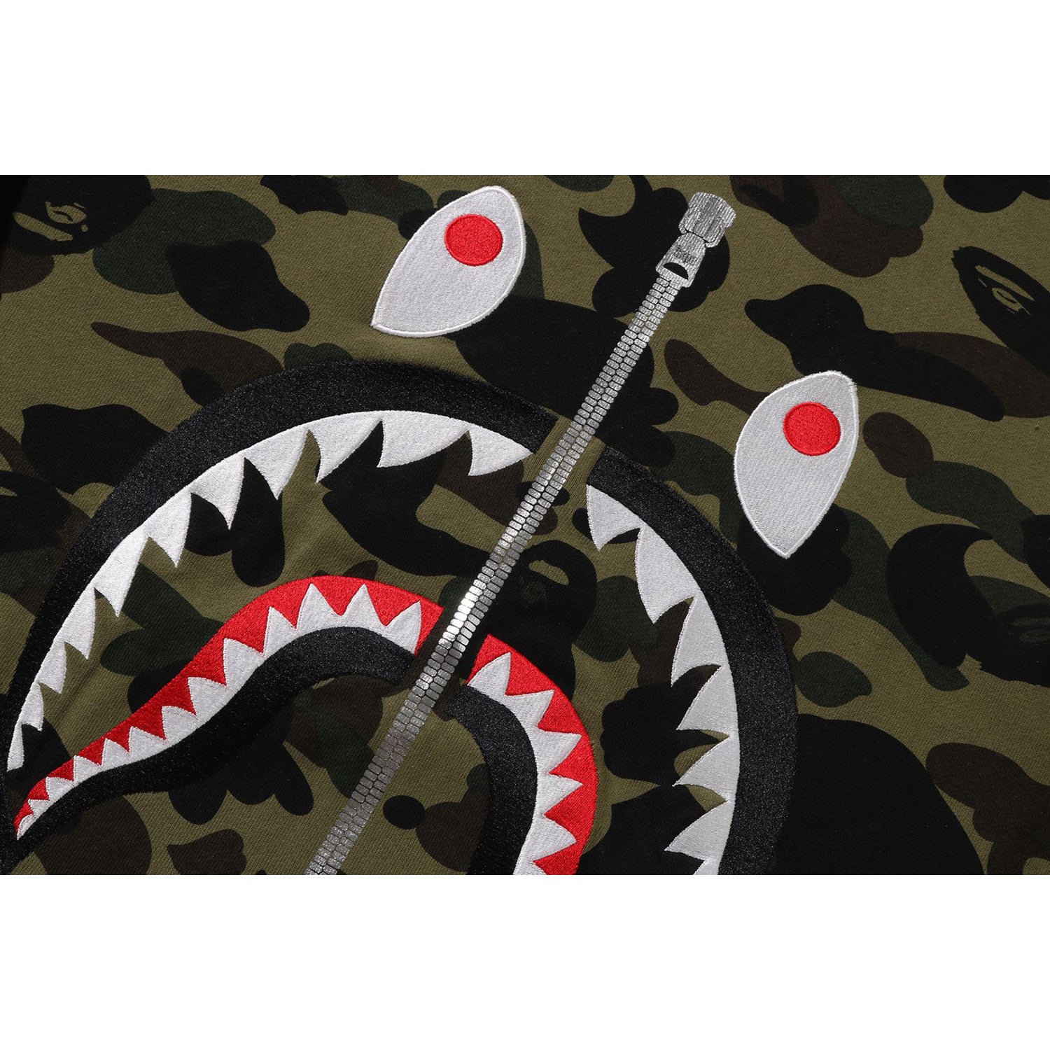 BAPE MENS 1ST CAMO SHARK CREWNECK SWEATSHIRT - Image 3