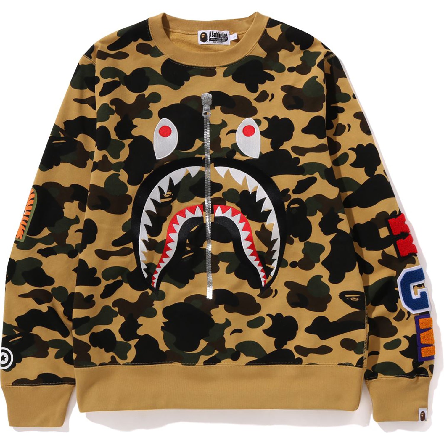 BAPE MENS 1ST CAMO SHARK CREWNECK SWEATSHIRT - Image 6
