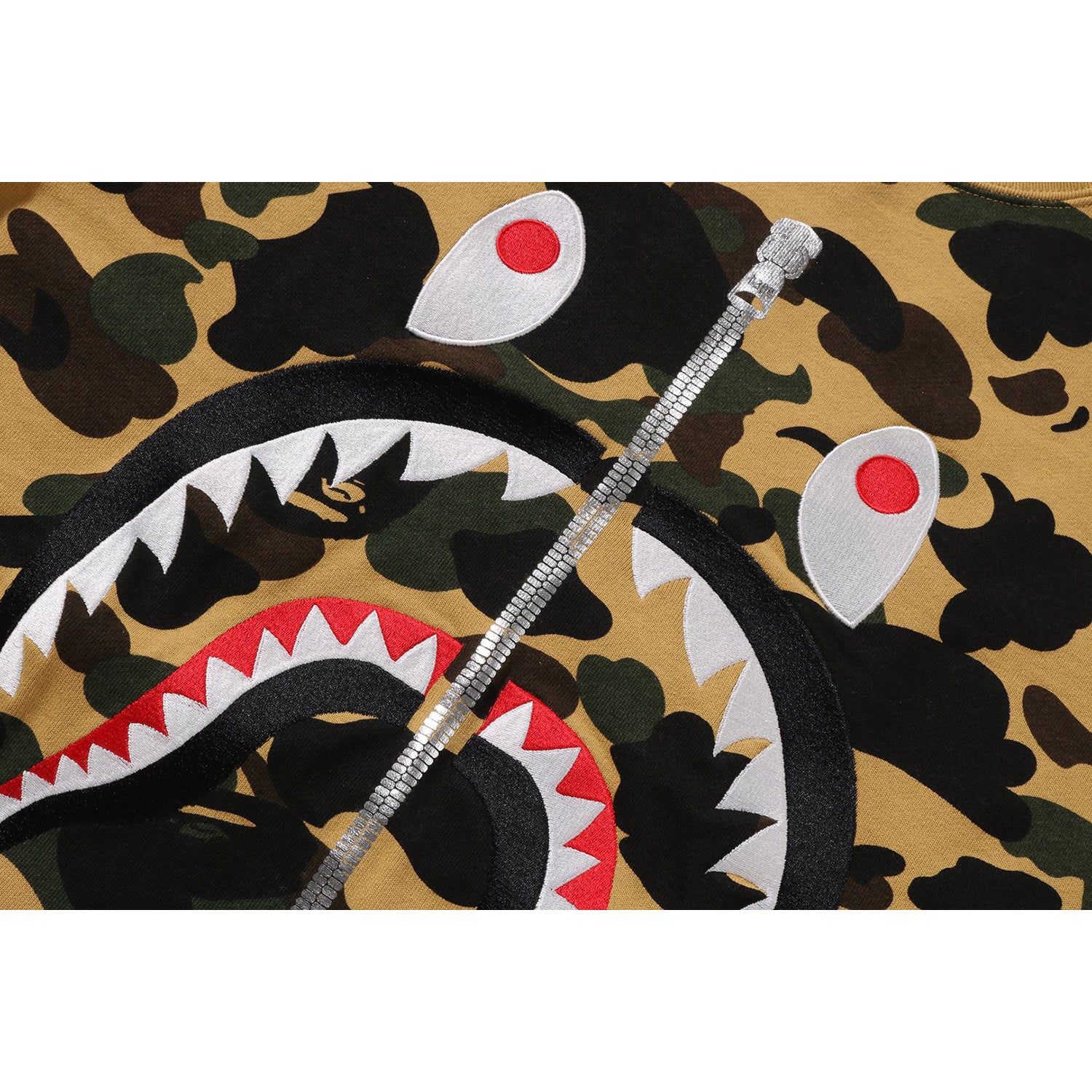 BAPE MENS 1ST CAMO SHARK CREWNECK SWEATSHIRT - Image 8