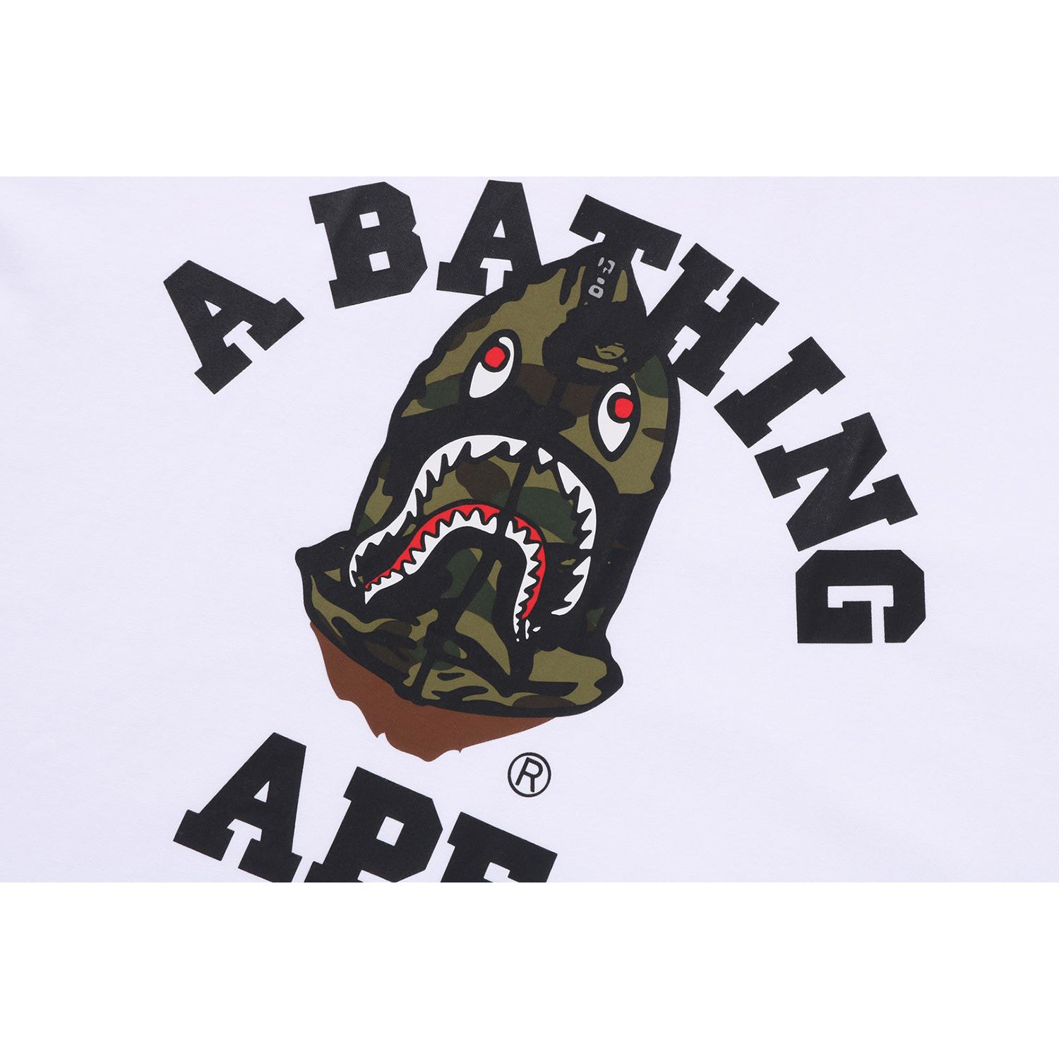 1ST CAMO SHARK SEIJIN COLLEGE RELAXED FIT TEE MENS - Image 2