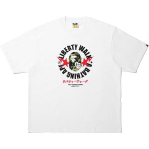 BAPE X LIBERTY WALK ABC CAMO APE HEAD RELAXED FIT TEE MENS