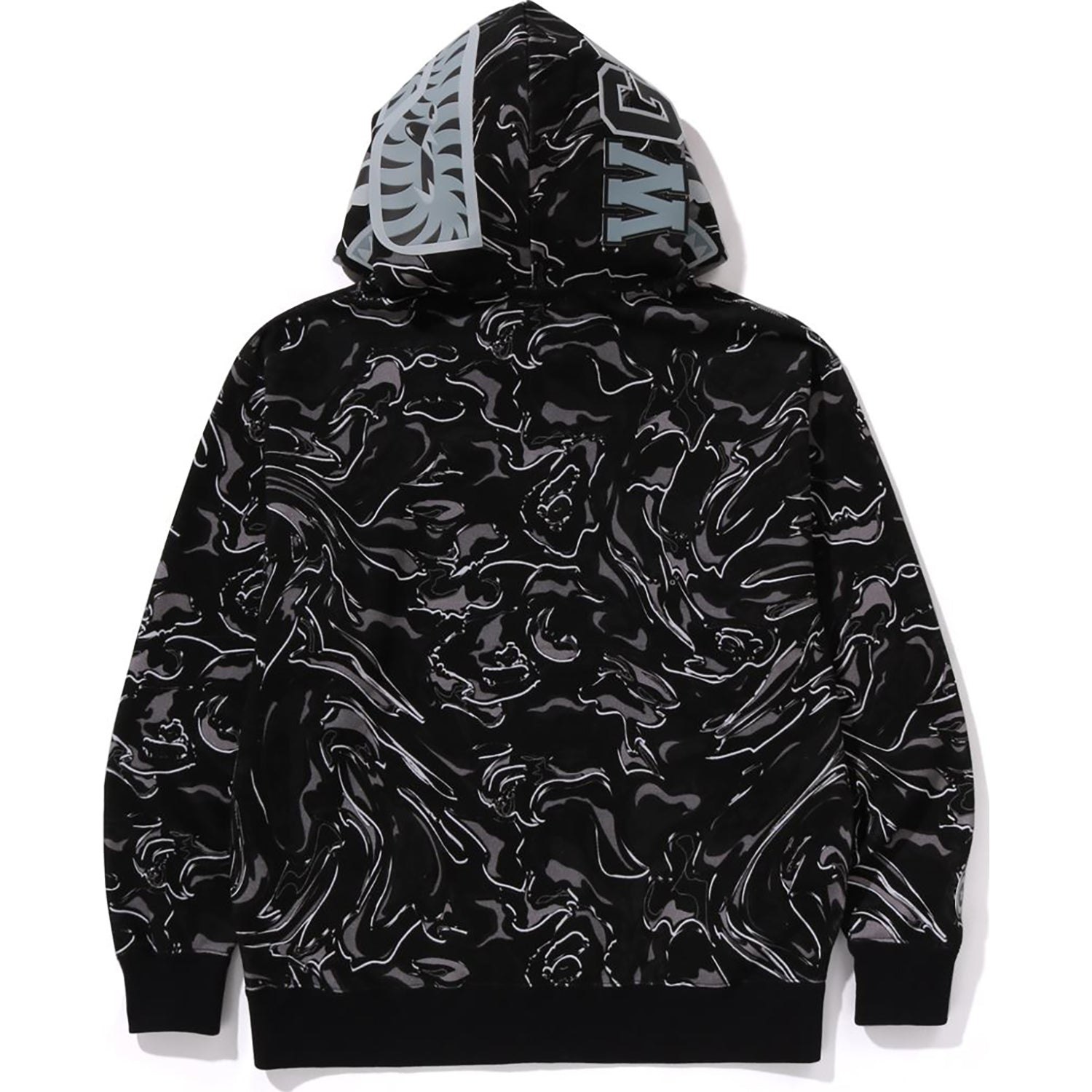 MARBLING CAMO SHARK RELAXED FIT FULL ZIP HOODIE MENS - Image 10