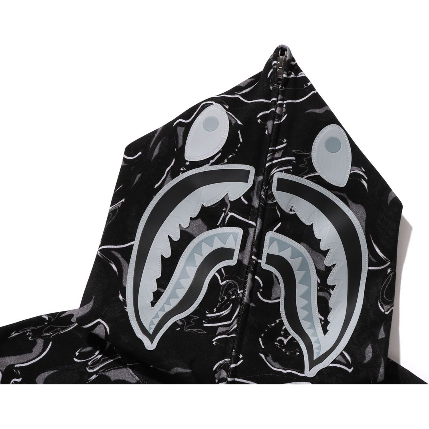 MARBLING CAMO SHARK RELAXED FIT FULL ZIP HOODIE MENS - Image 11