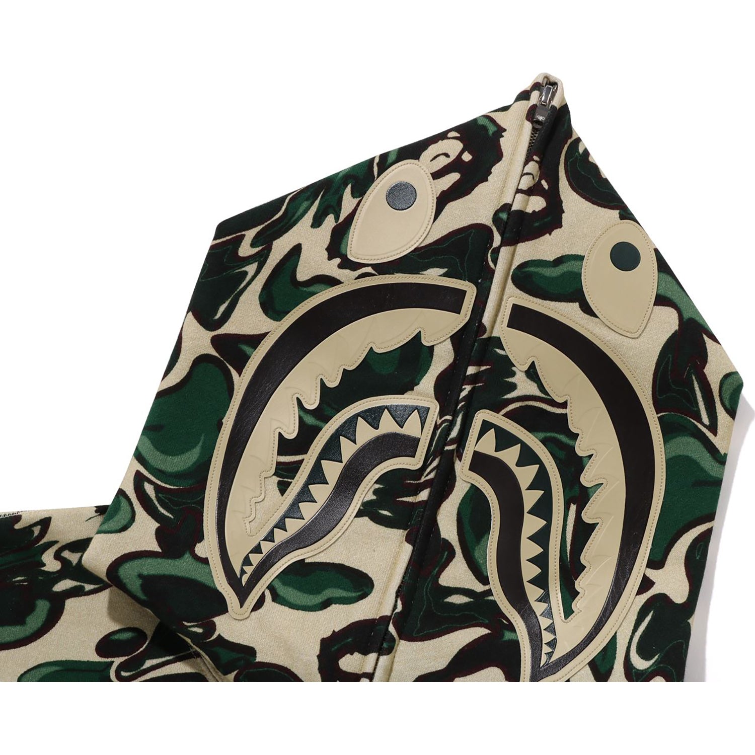 MARBLING CAMO SHARK RELAXED FIT FULL ZIP HOODIE MENS - Image 5