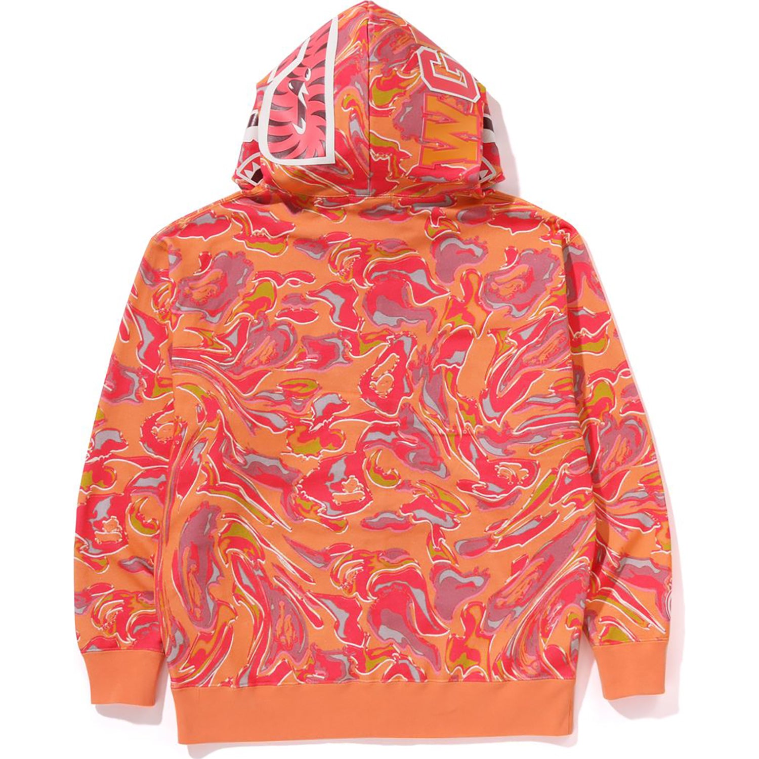MARBLING CAMO SHARK RELAXED FIT FULL ZIP HOODIE MENS - Image 16