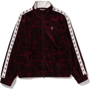 SOLID CAMO VELOUR METAL ONE POINT RELAXED FIT TRACK JACKET MENS