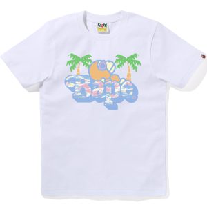 PALM TREE PATTERN MILO ON BAPE TEE LADIES