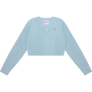 V NECK KNIT TOP L